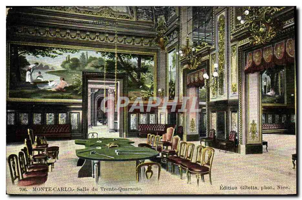 Monte-Carlo — Saal des Dreißig-Viertel — Edition Gilletta, Foto Nice - Vorderseite
