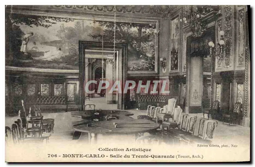 Monte-Carlo - Salle du Trente-Quarante — Künstlerische Sammlung — Giletta Edition, Foto von Nice - Vorderseite