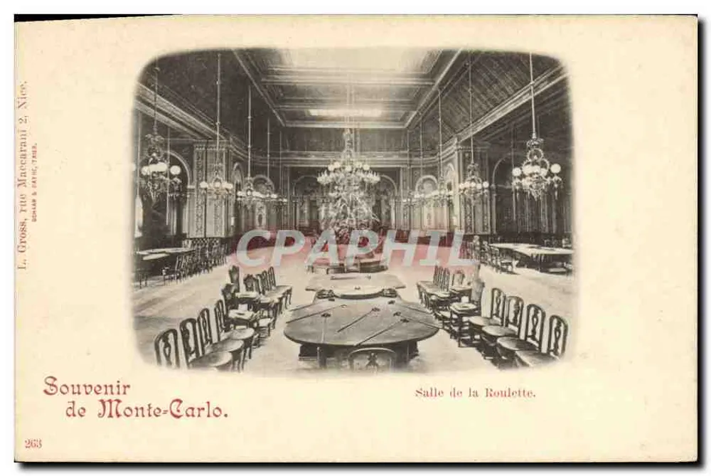 Roulette-Saal — Monte-Carlo — L. Gross, rue Macarani 2, Nice - Vorderseite