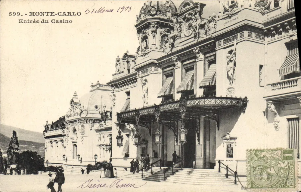 Monte-Carlo — Eingang zum Casino — Éd. Sillemann, Nr. 599 - Vorderseite