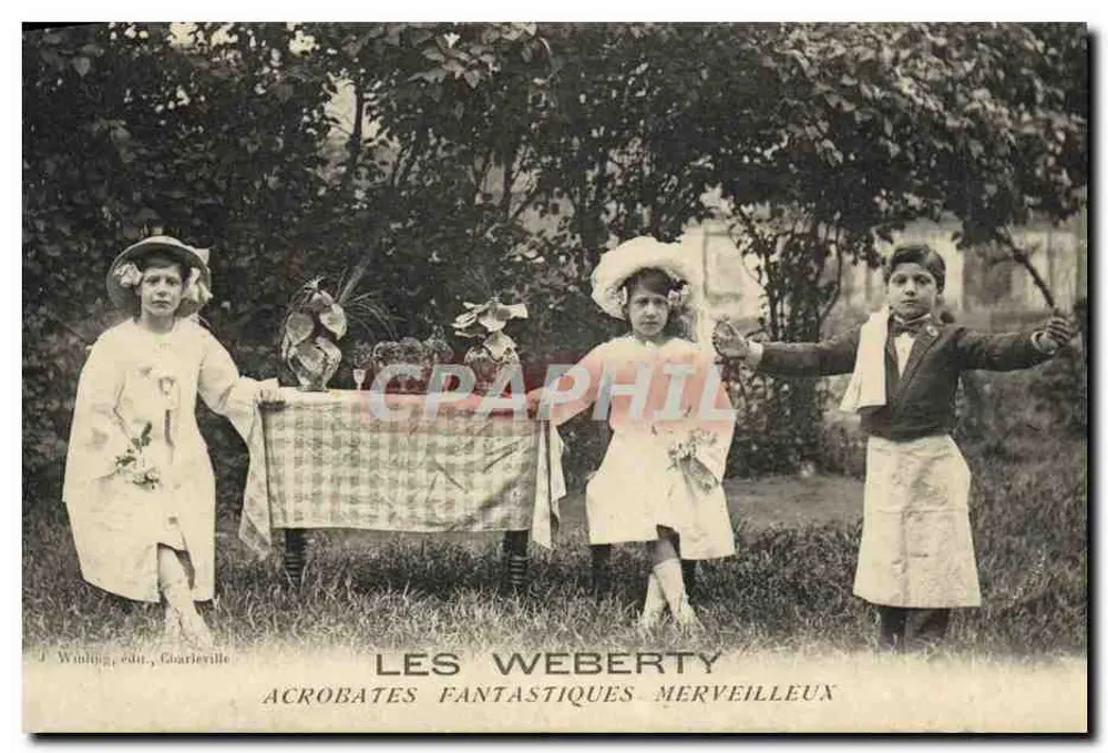 Les Weberty — Fantastische Wunder Akrobaten — J. Wining, Verlag, Goarleville - Vorderseite