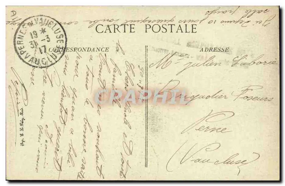 A Auvergne pitoresca — O Cabrettaire — V.D.C. n° 4853 - Verso