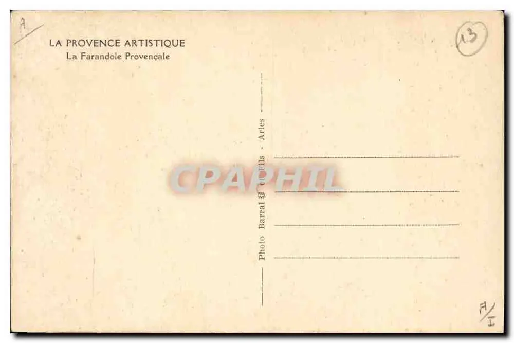 Tradycyjna taniec — La Farandole — Fot. Barral d'Arles - Rewers