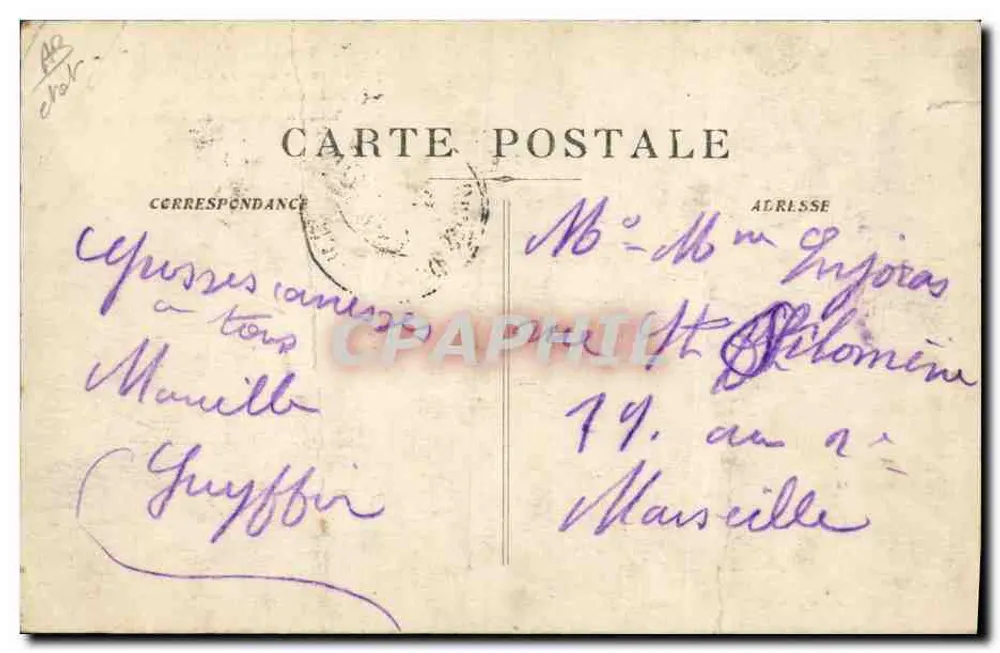 Salon — Szene der Arlésienne — Farandole Provençale — Verlag A. Blancardi, Tabacs — Salon - Rückseite