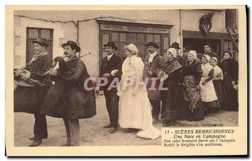Eine Landhochzeit — Berrichon-Szenen — Verlag G. Guillemont, Châteauroux, n°11 - Vorderseite