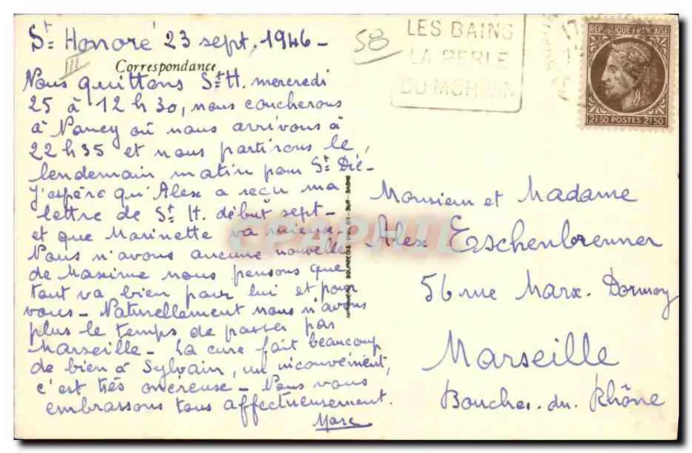 St-HONORÉ-les-BAINS — Petit Pâtre Morvandéau — Ed. Jacquet - Rückseite
