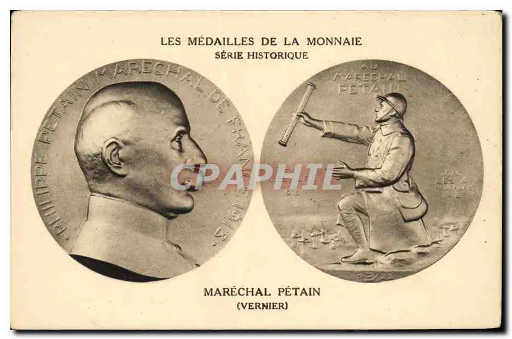 Marschall Pétain — Die Medaillen der Münze, historische Serie — Vernier - Vorderseite