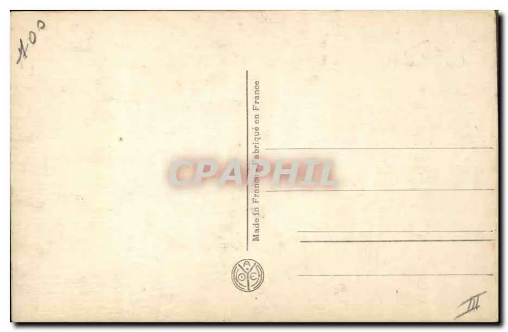 Geral Philippe Pétain — retrato militar — editor desconhecido, n° de série 400 - Verso