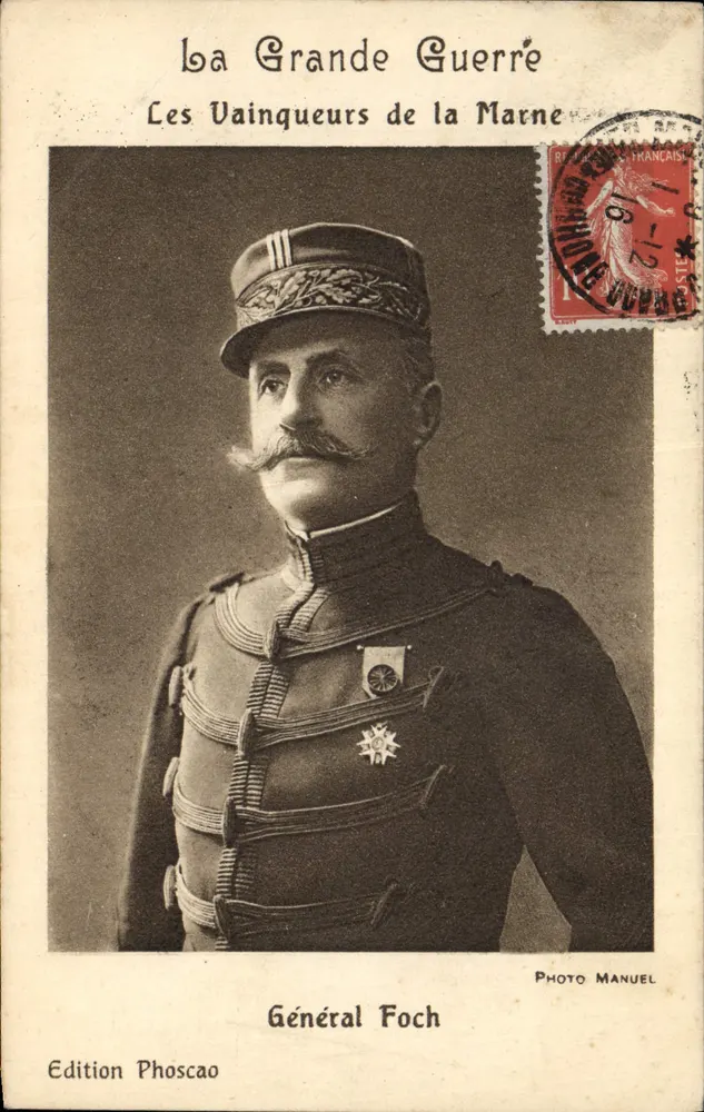 Geral Foch — Os Vencedores da Marne — Edição Phosca - Frente
