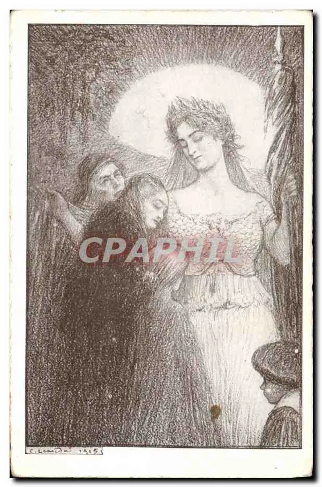 A Virgem com o Menino — ilustração — C. Leonard, 1915 - Frente