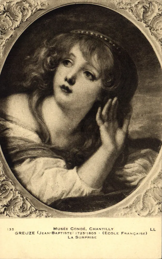 A Surpresa — Greuze (Jean-Baptiste) 1725-1805 — Escola Francesa — Museu Condé, Chantilly - Frente