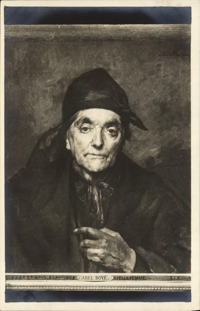 Alte Frau — Portrait — Abel Boyé, S.I.P., N°15, Ausstellung 1902 - Vorderseite