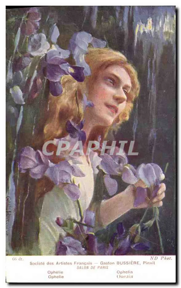Ophélie — Société des Artistes Français — Gaston BUSSIÈRE, Pinxil - Recto
