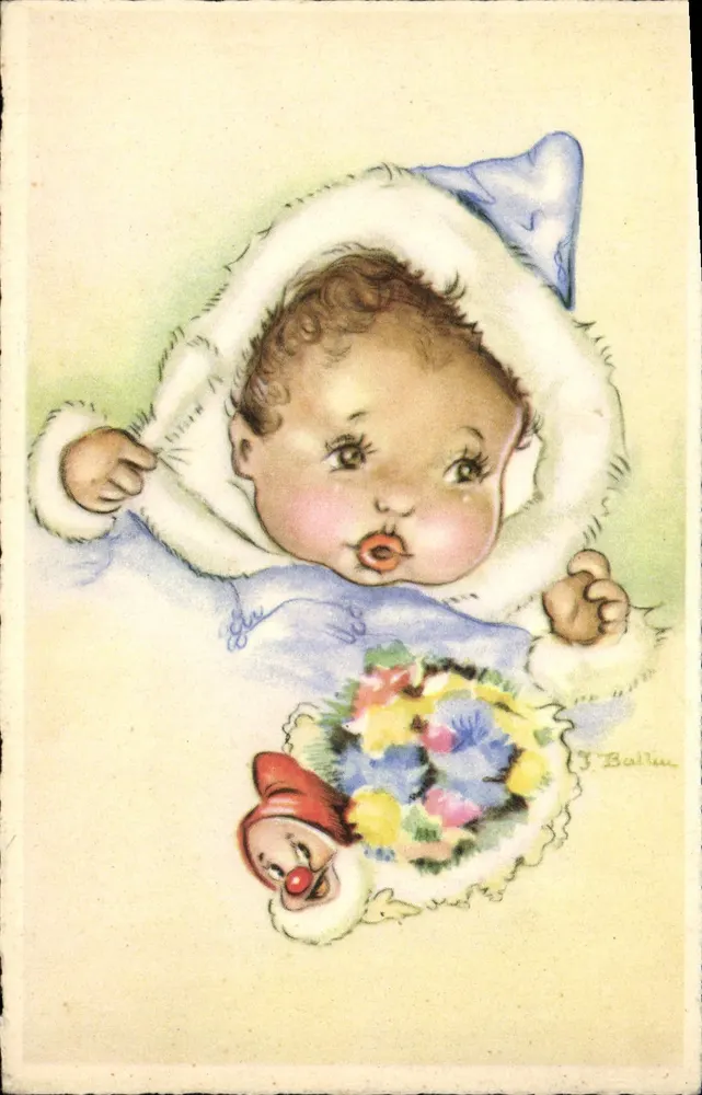 Baby in Pelzkapuze — J. Ballin — Nr. 479 - Vorderseite