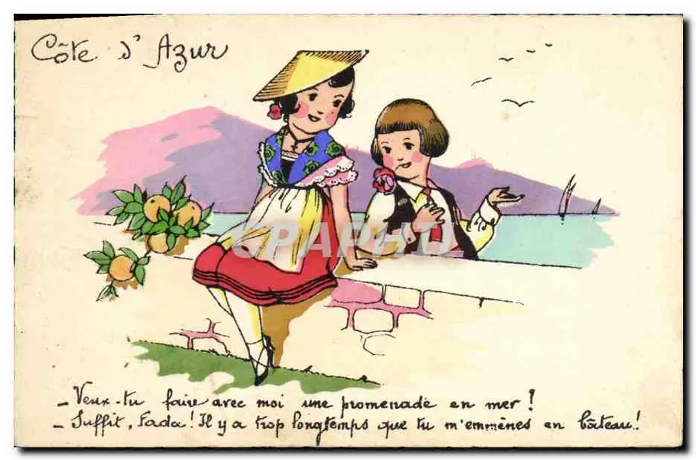 Côte d'Azur — Bootsfahrt — M. D. PARIS - Vorderseite