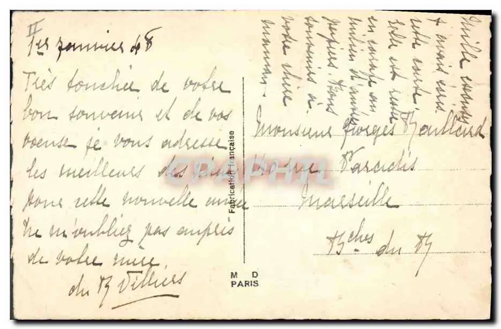 Côte d'Azur — Bootsfahrt — M. D. PARIS - Rückseite