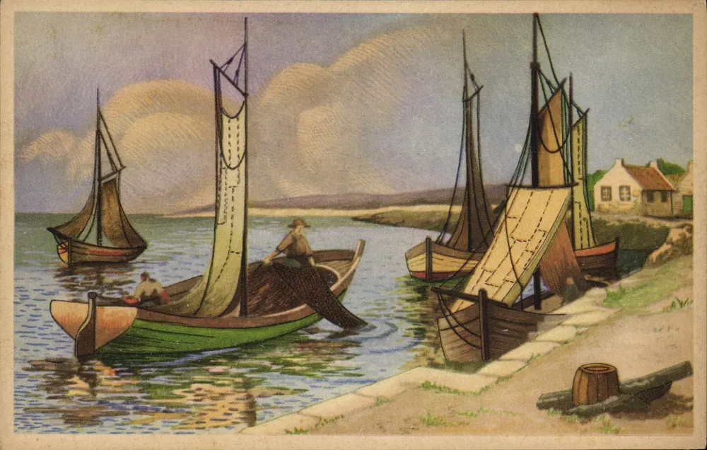 Fischerhafen — Segelboote — Nr. 122 - Vorderseite