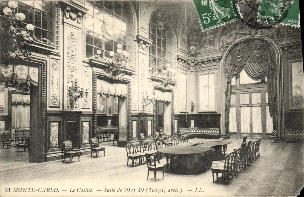 Monte-Carlo — Das Casino — Saal 30 und 40 (Touzet, Architekt) — L.L. - Vorderseite