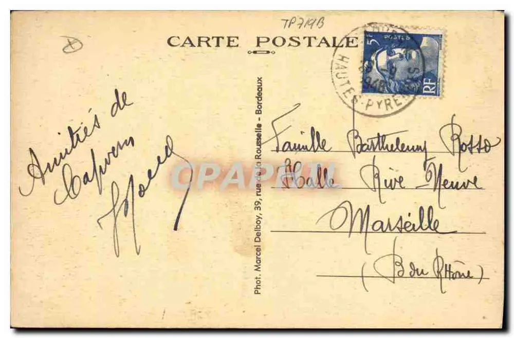 Capvern-les-Bains (Htes-Pyr.) — Gärten des Casinos — Foto. Marcel Deliboy - Rückseite