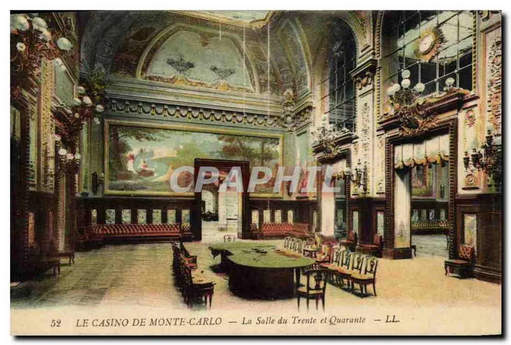 Das Casino von Monte-Carlo — Das Zimmer der Dreißig und Vierzig — LL. — Nr. 52 - Vorderseite