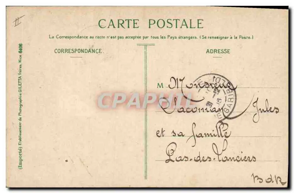 Monte-Carlo - Neue Spielhalle — Künstlerische Sammlung — Edition Giletta, phot., Nice, n°716 - Rückseite