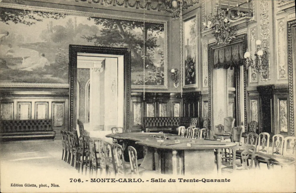 Monte-Carlo — Salle du Trente-Quarante — Edition Giletta, phot., Nice, n° 706 - Vorderseite