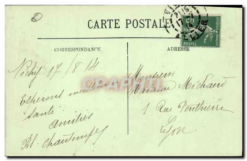 Vichy — Le Casino — La Salle de Jeux — LL. n°21 - Rückseite