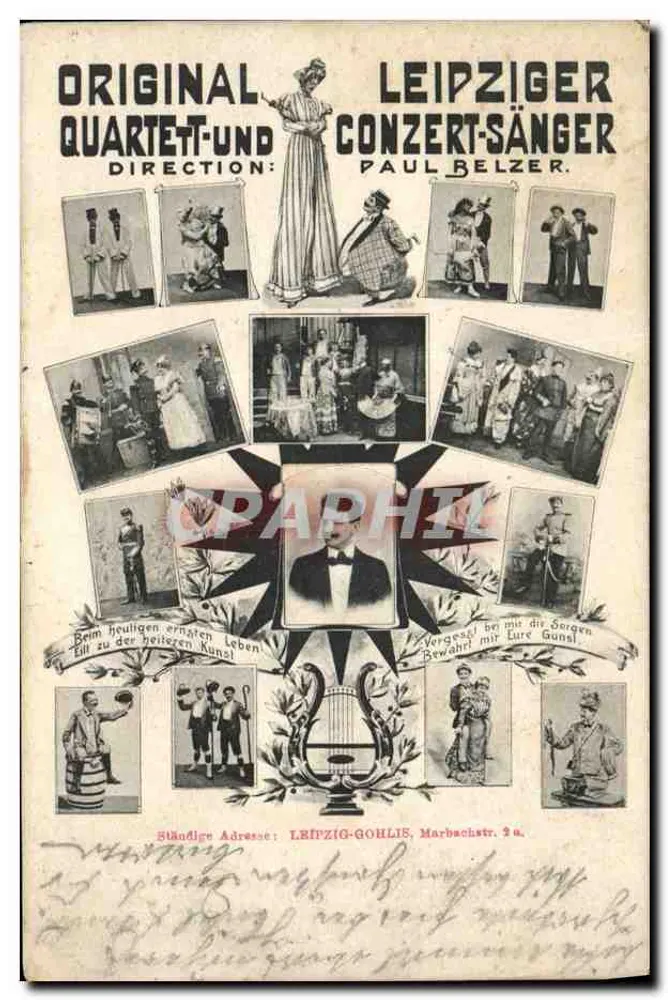 Original Quartett- und Concert-Sänger — Leipzig — Direção Paul Belzer - Frente