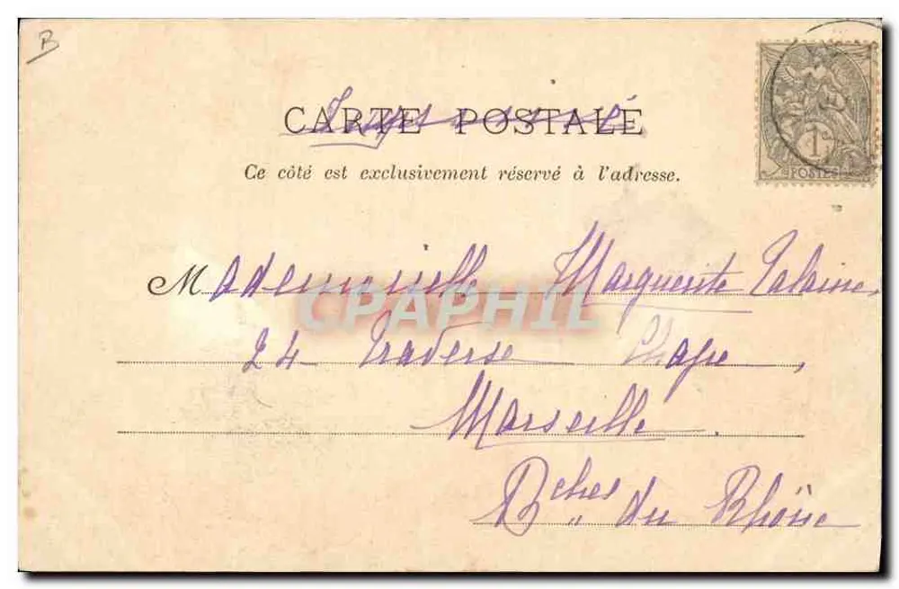 Gruppen von Barnum & Bailey-Elefanten in einer Reihe — Druck von Courmont Frères, Paris, Nr. 1 - Rückseite