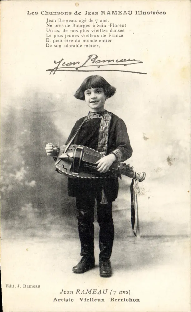 Jean Rameau (7 Jahre alt) — Junger Berrichon-Musiker — Verlag J. Rameau - Vorderseite