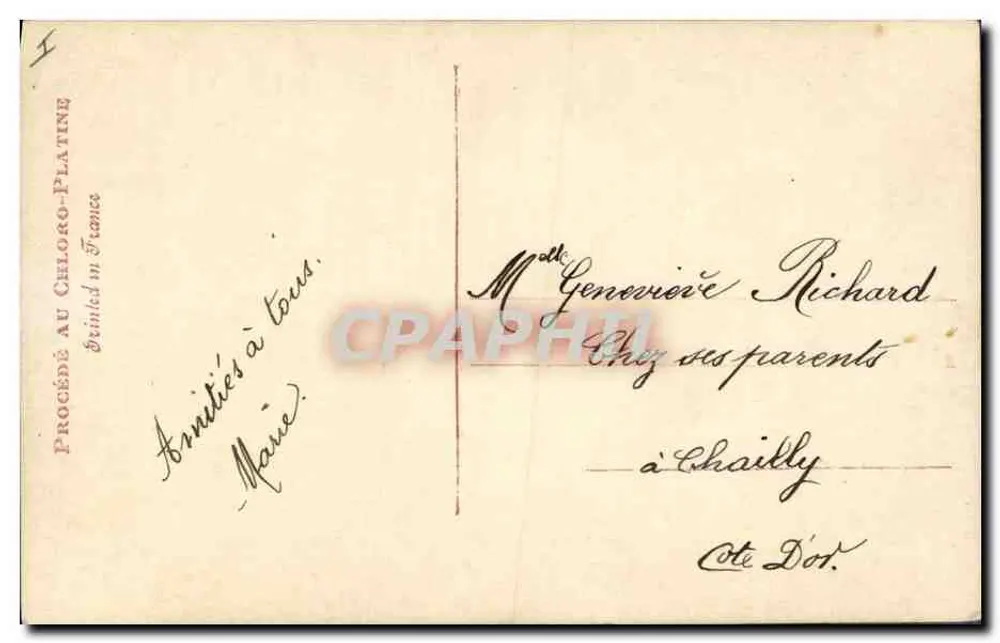 Der Leopard und das Lamm — pastorale Szene mit jungem Mädchen — Verlag E. & C. (Nr. 3142) - Rückseite
