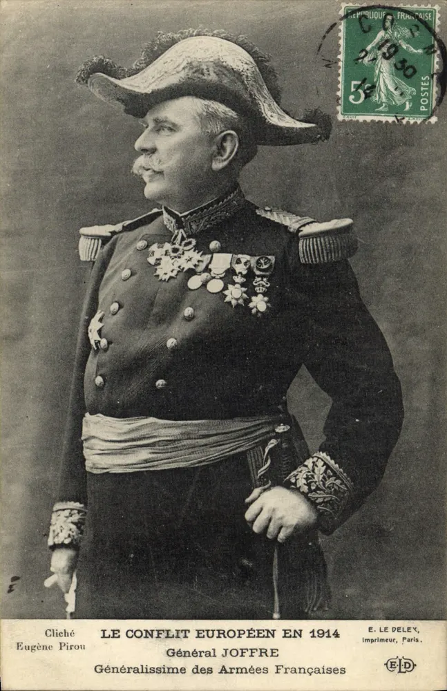Geral Joffre — O conflito europeu em 1914 — E. Le Deley, impressor, Paris - Frente