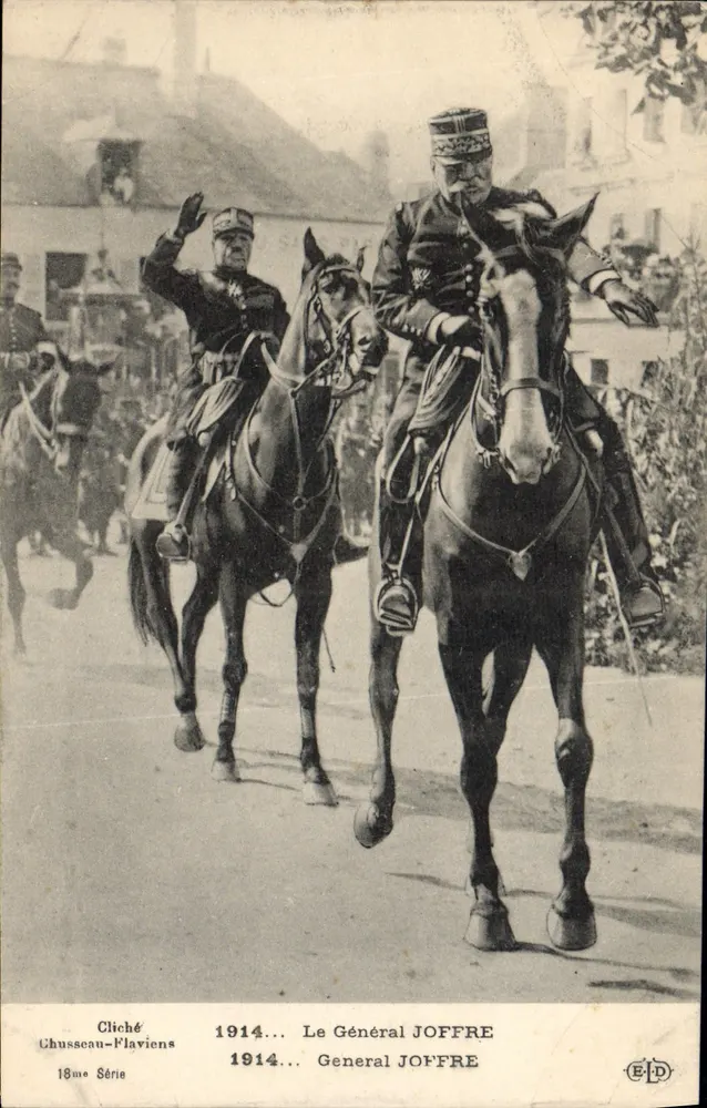 O Geral Joffre — 1914 — Chusseau-Flaviens, 18ª Série - Frente