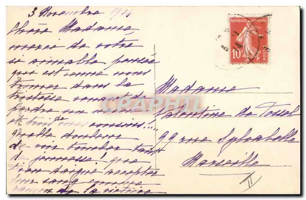 Der Oberkommando — Joffre in der Mitte — Verlag RN, Nr. 77 - Rückseite