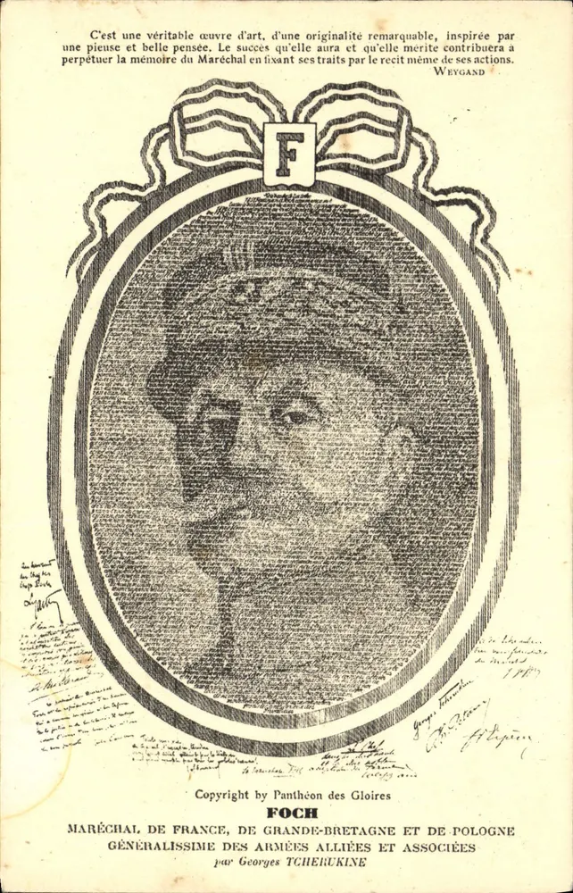 Maréchal Foch — Retrato biográfico — Panteão das Glórias e Associadas - Frente