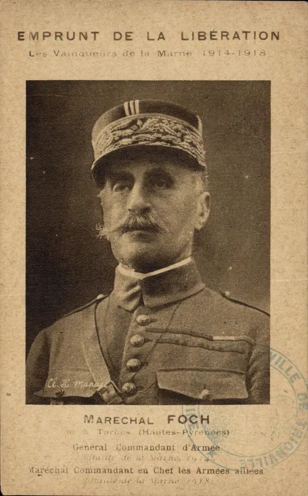 General Foch — Oberkommandant der Alliierten Armeen — Emprunt de la Libération 1914-1918 - Vorderseite