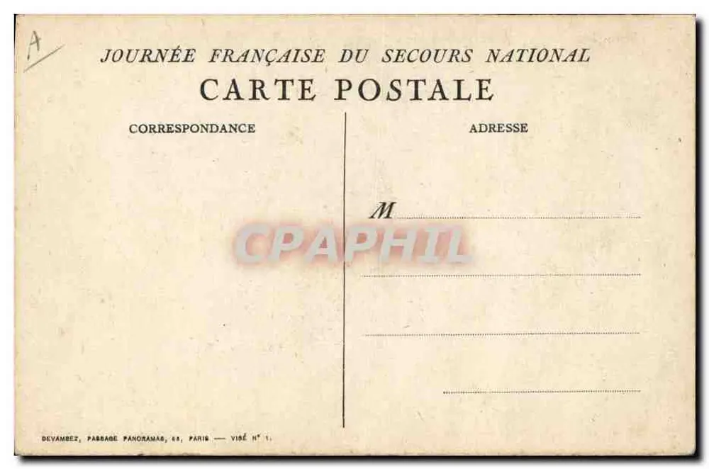 Mulher segurando uma criança — cena de guerra — Melfaine 1915 - Verso