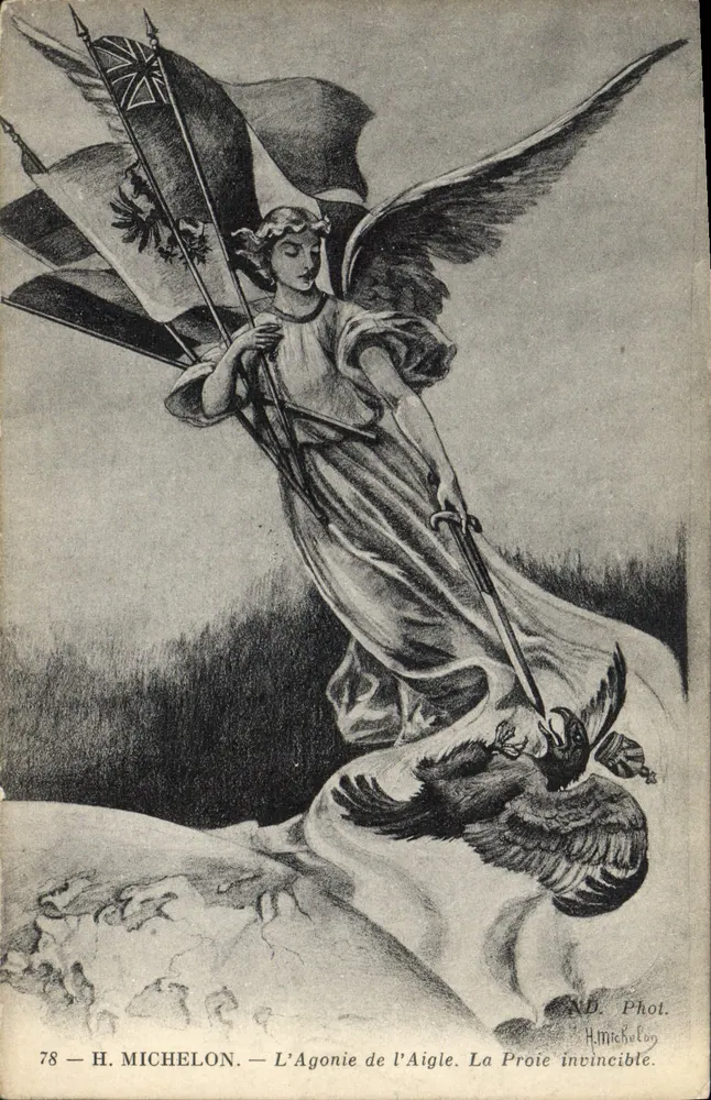 Die Qual des Adlers. Das unbesiegbare Opfer — H. Michelon, Nr. 78 - Vorderseite
