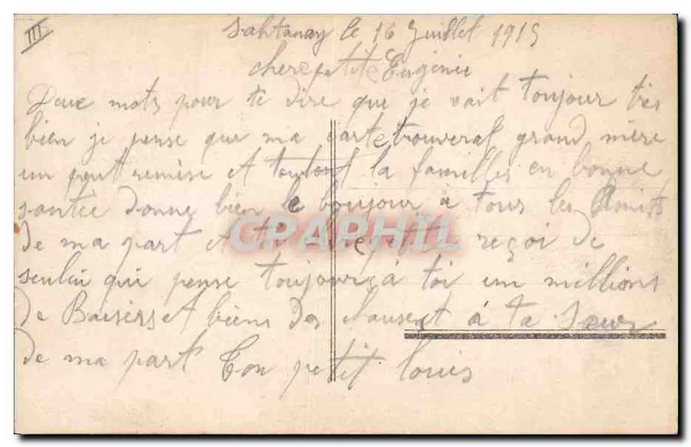 Soldados e civis celebrando o novo ano — 1914-1915 — S. FARGES EDIT. LYON - Verso
