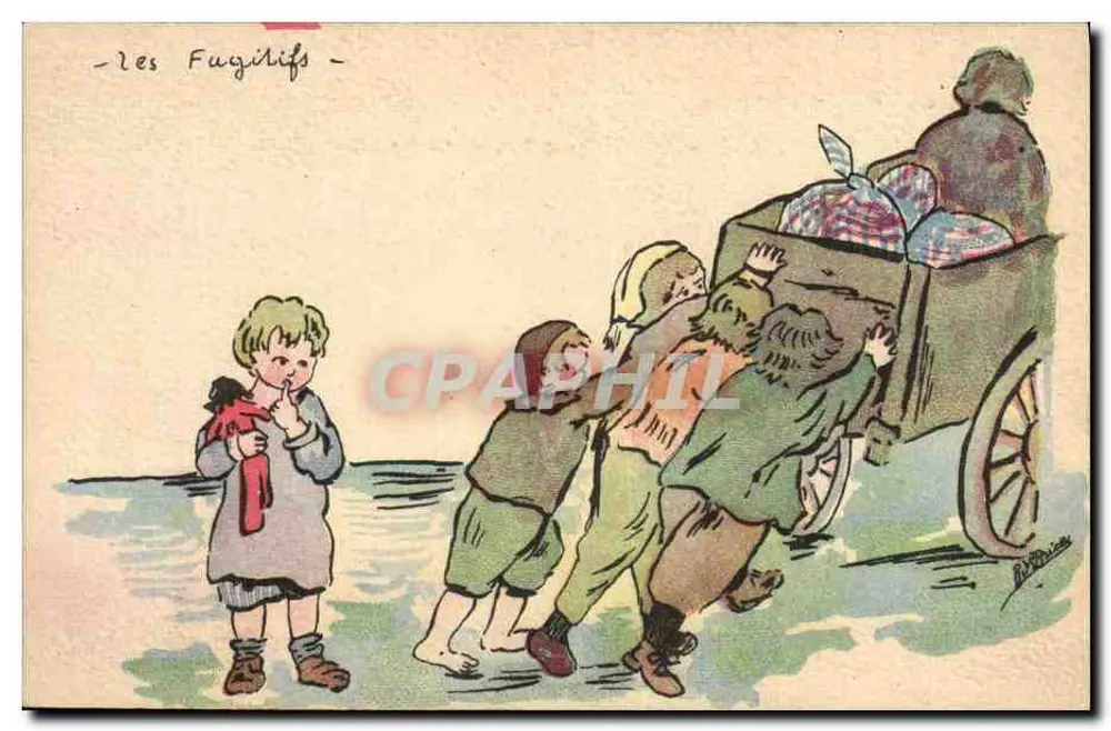 Die Flüchtigen — Straßenszene — Orphelinat des Armées - Vorderseite