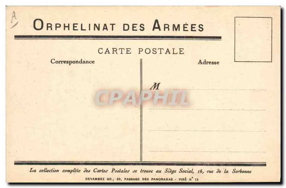 Die Flüchtigen — Straßenszene — Orphelinat des Armées - Rückseite