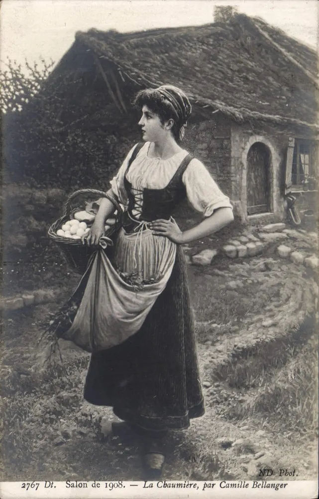 A Cabana de Palha — Salão de 1908 — por Camille Bellanger - Frente
