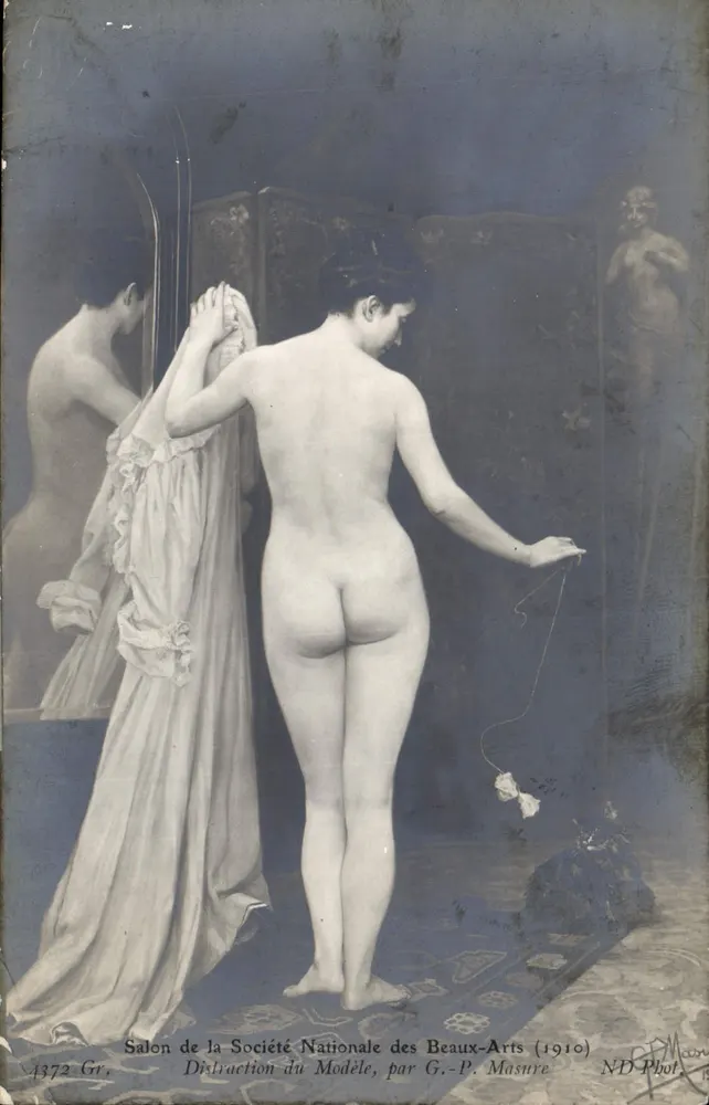 Distraction du Modèle — Salon de la Société Nationale des Beaux-Arts (1910) — par G.-P. Masure, ND Phot. - Frente