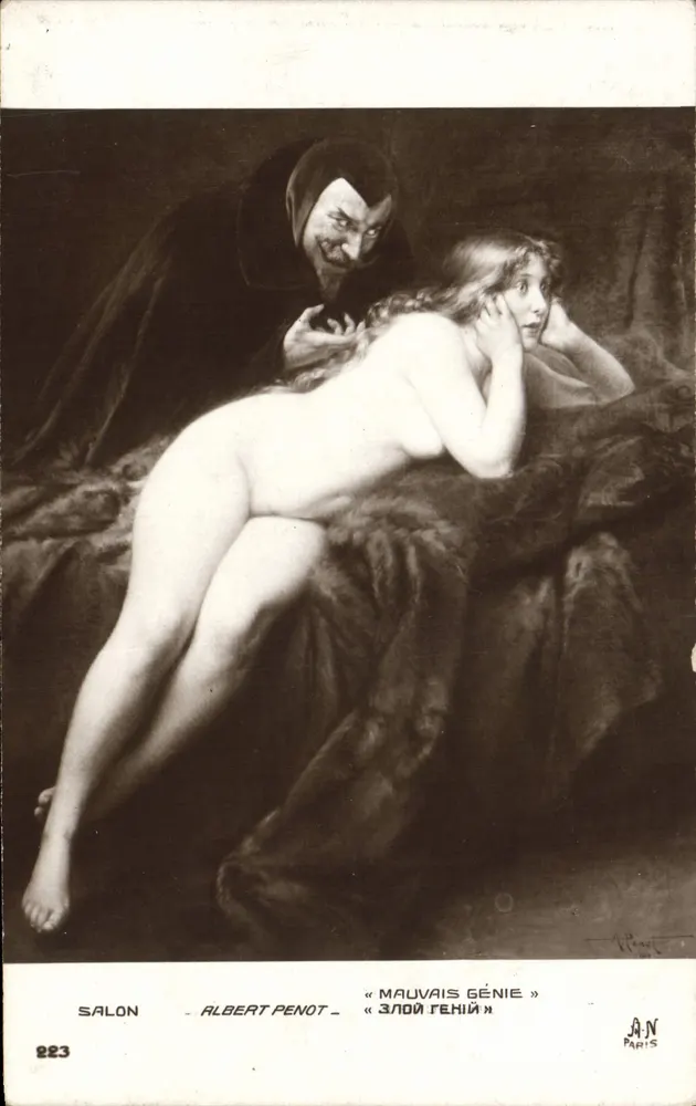 Salon - Albert Penot - « Mauvais Génie » - « Злой Гений » - J.A.N. Paris - Vorderseite