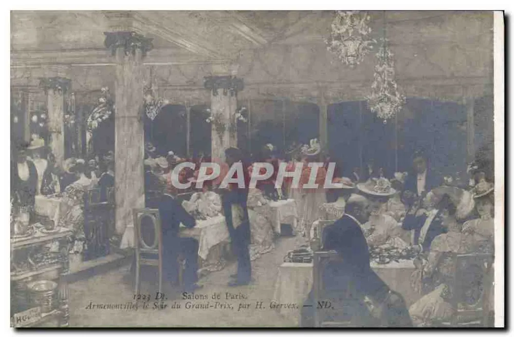 Salons von Paris — Armementailles am Abend des Grand Prix — von H. Gervex — ND - Vorderseite