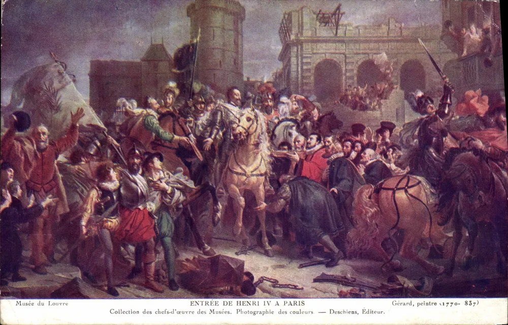 Eintritt von Henri IV in Paris — Musée du Louvre — Verlag Deschiens - Vorderseite