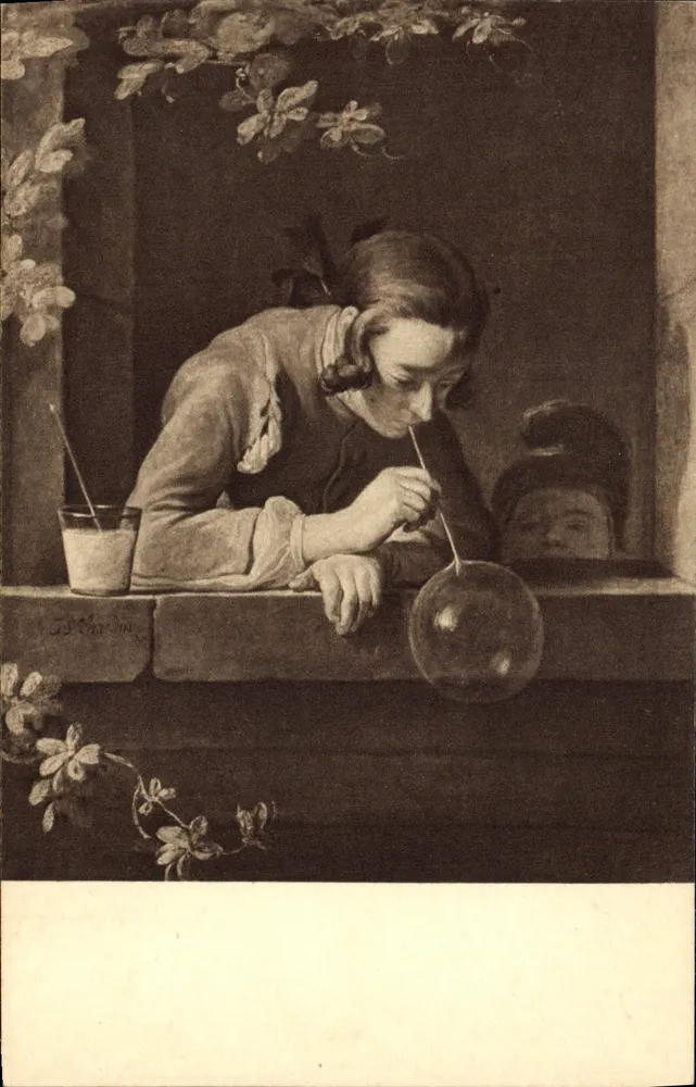Bolhas de sabão — pintura de Chardin — National Gallery of Art, Washington D.C. - Frente