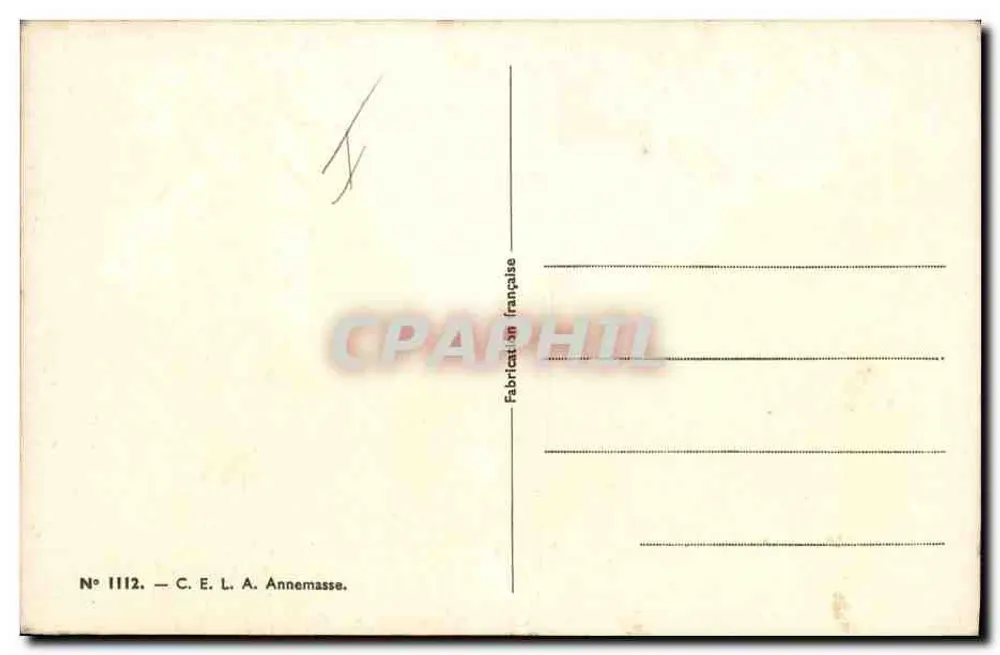 Segelschiffe — Meer — C.E.L.A. Annemasse Nr. III12 - Rückseite