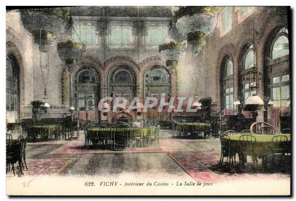 Vichy — Innenansicht des Casinos — Das Spielzimmer — Graphphil, n° 622 - Vorderseite