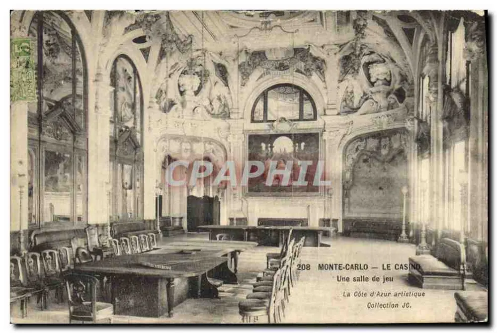 Monte-Carlo — Das Casino — Ein Spielzimmer — Die künstlerische Côte d'Azur — Sammlung JC. - Vorderseite